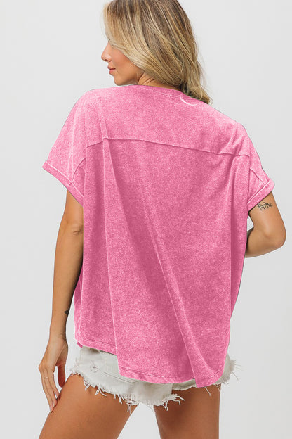 Sequin Baseball Short Sleeve Tee