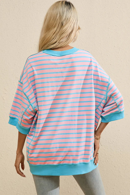 Boots Striped Half Sleeve Tee