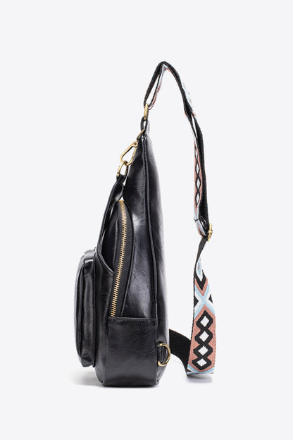 PU Leather Sling Bag