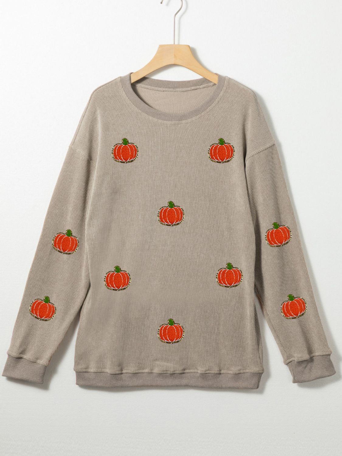 Washed Corduroy Pumpkin Crewneck