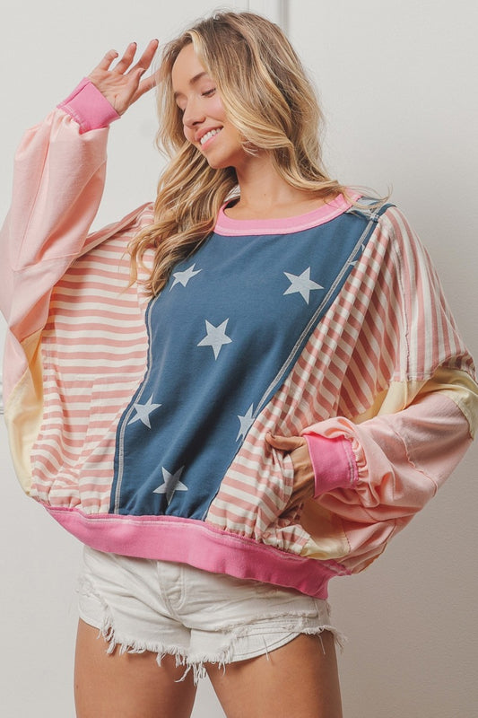 Stars and Stripes Crewneck Top