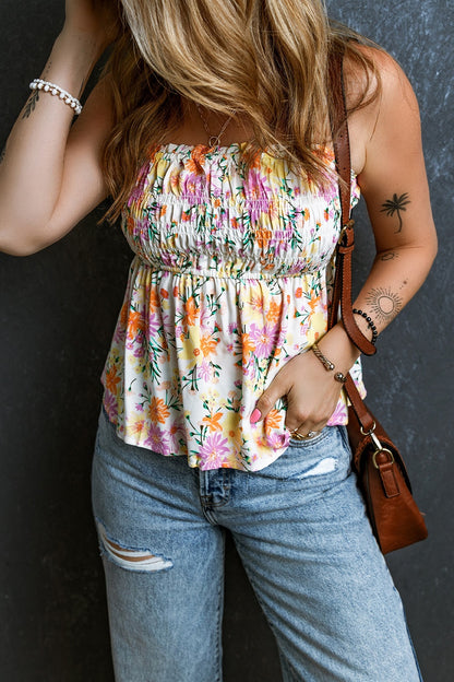 Smocked Floral Cami