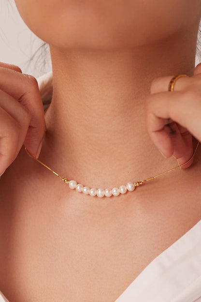 18K Gold-Plated Freshwater Pearl Necklace