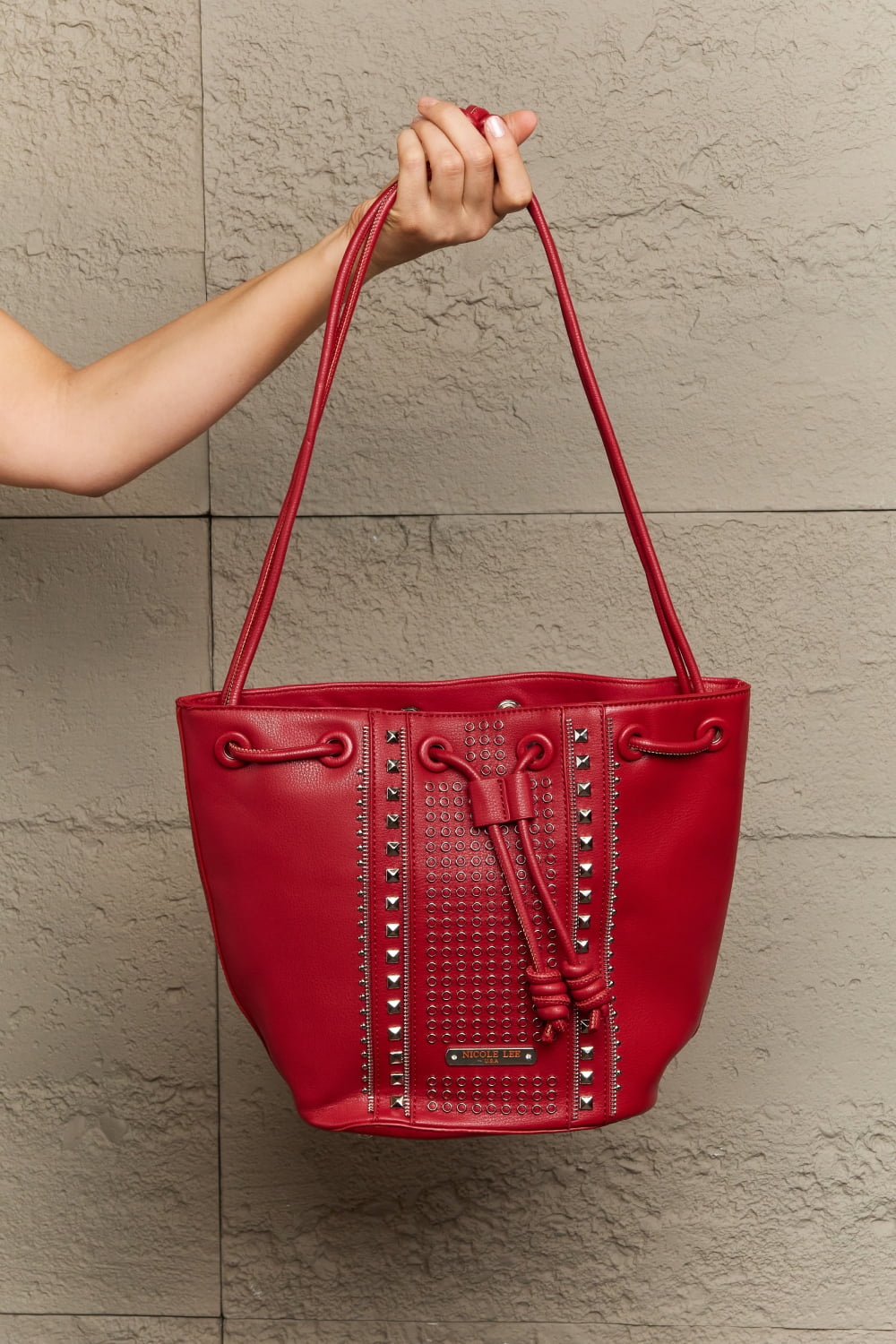 USA Amy Studded Bucket Bag