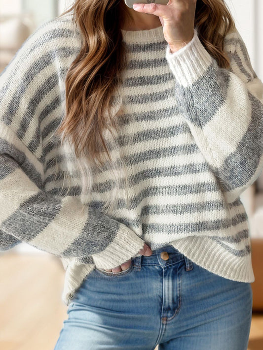 Striped Round Neck Sweater