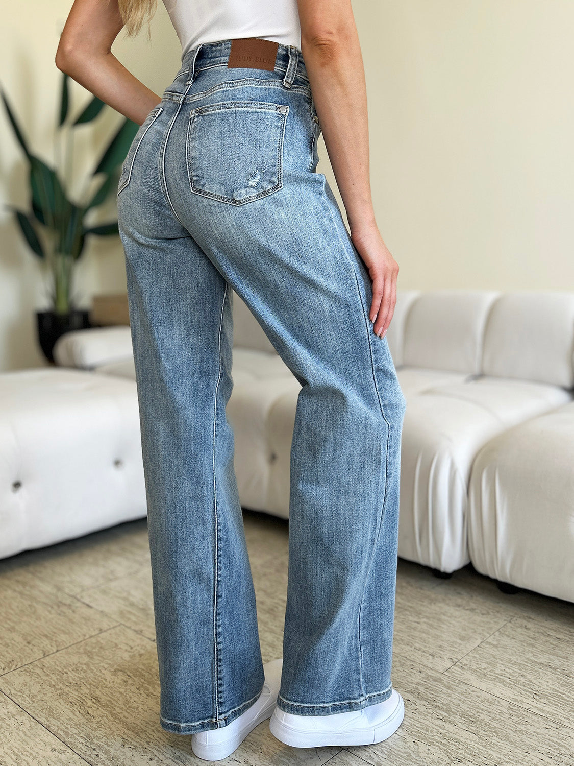 High Waist Straight Jeans