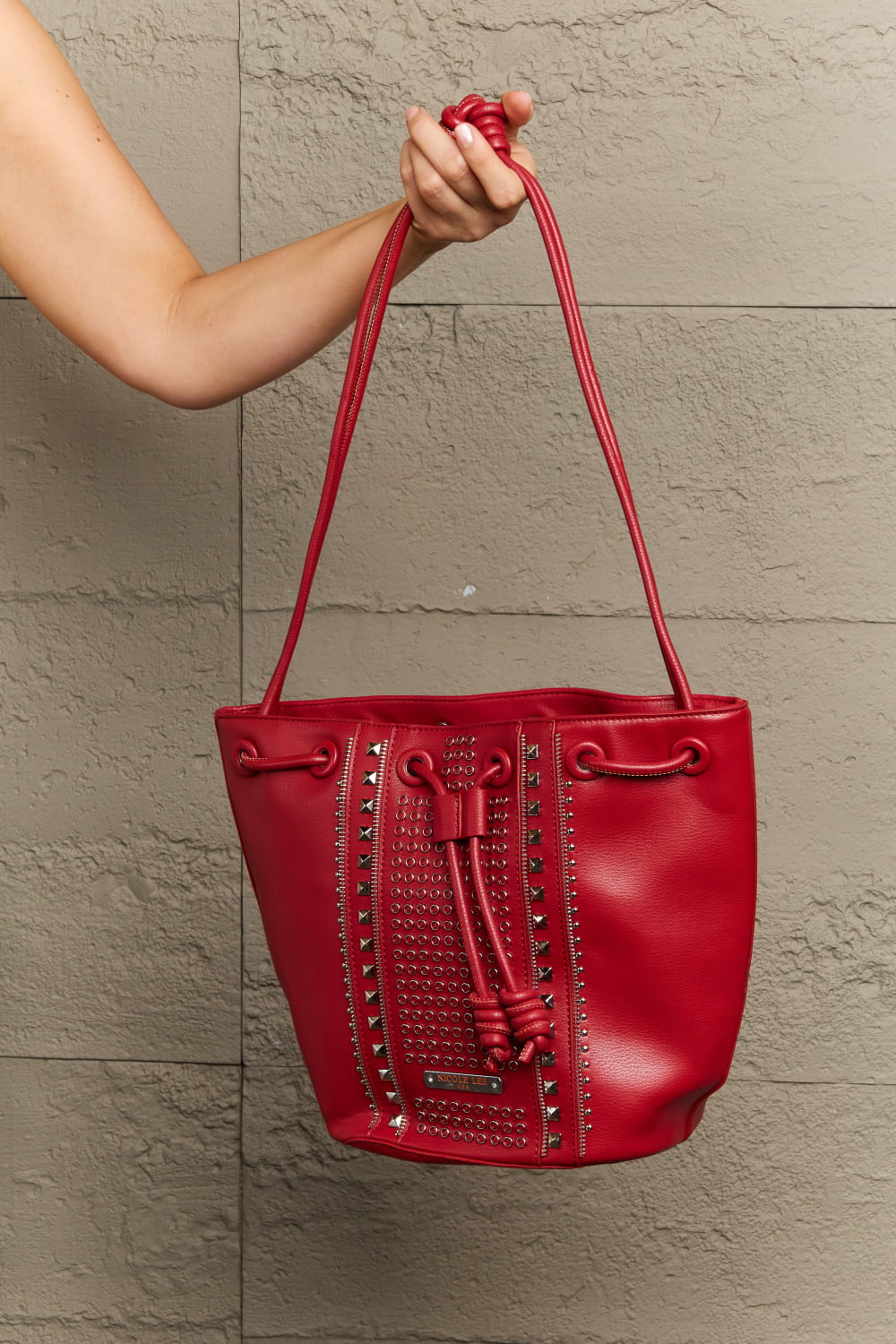 USA Amy Studded Bucket Bag