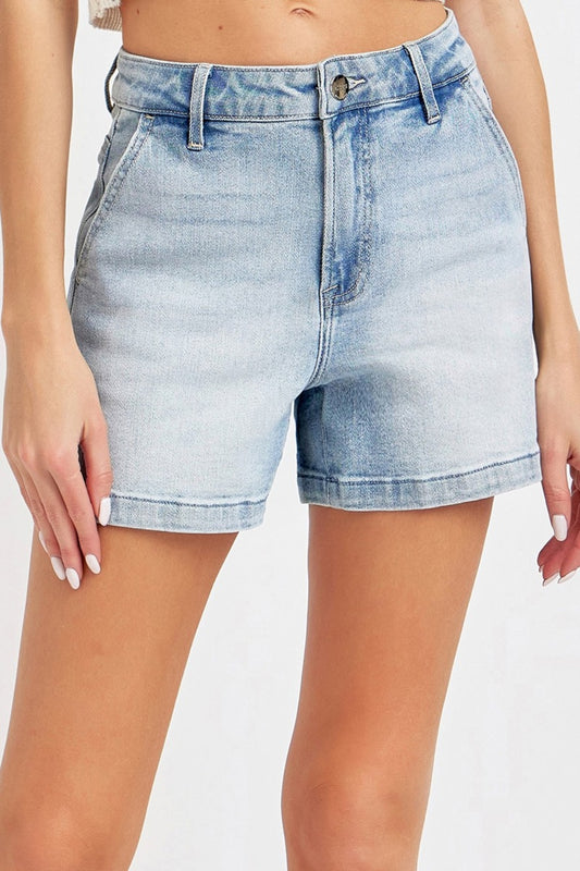 High Rise Denim Shorts