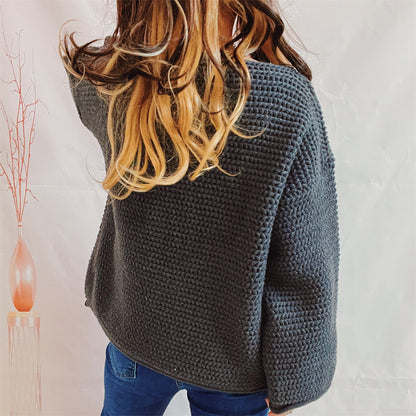 Openwork Chunky Long Sleeve Sweater