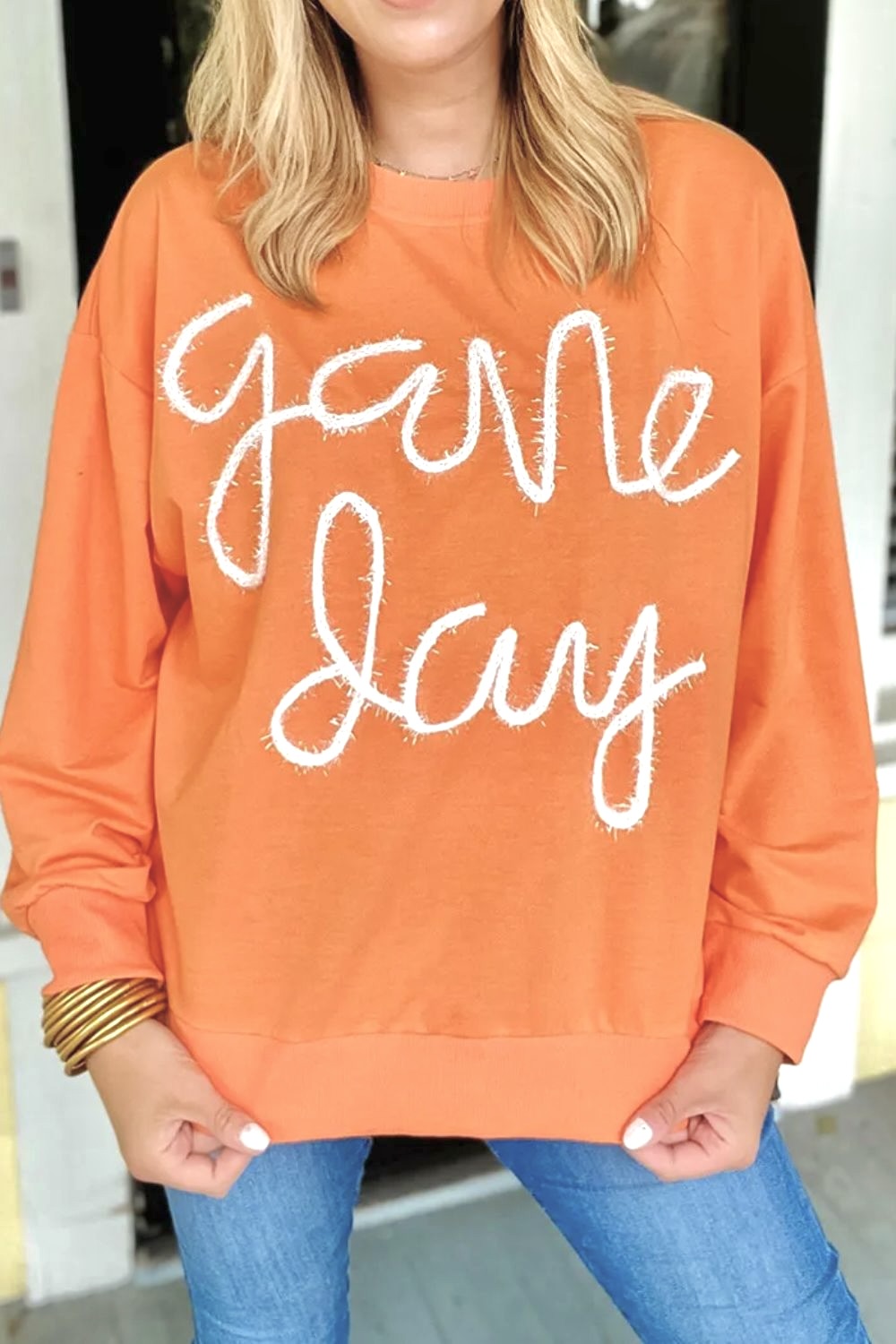 Round Neck Long Sleeve Sweatshirt