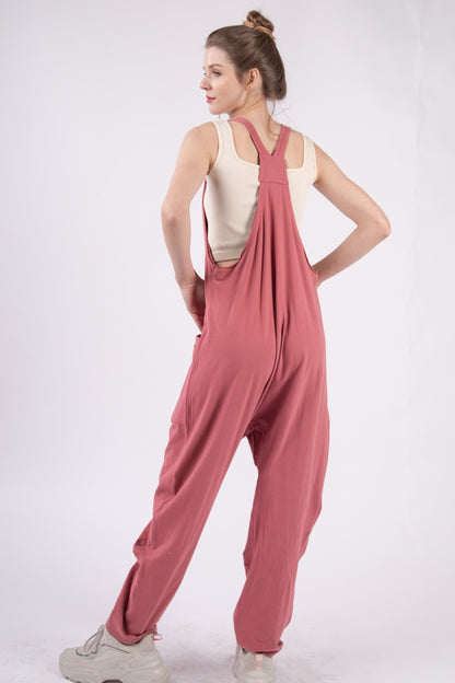 Sleeveless Pocketed Jumpsuit