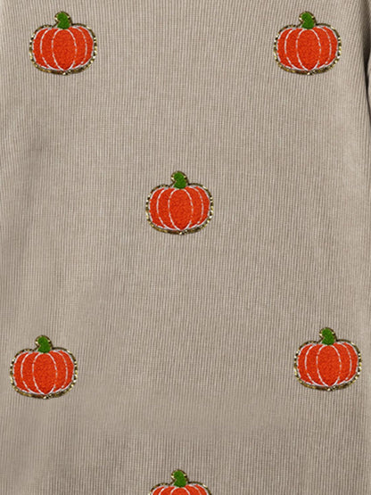 Washed Corduroy Pumpkin Crewneck