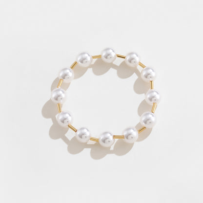 Gold-Plated Pearl Copper Bracelet