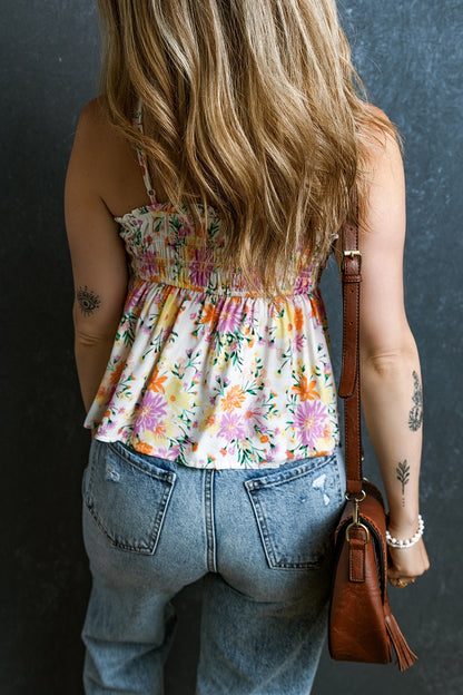 Smocked Floral Cami