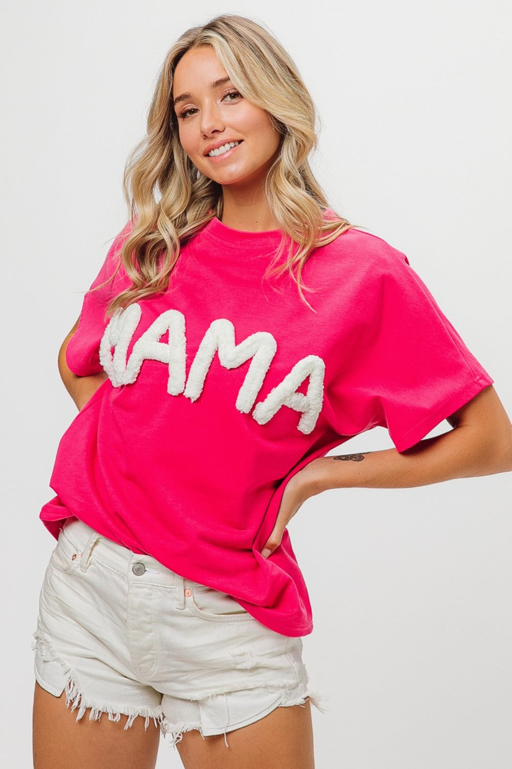 MAMA Fluffy Short Sleeve Tee