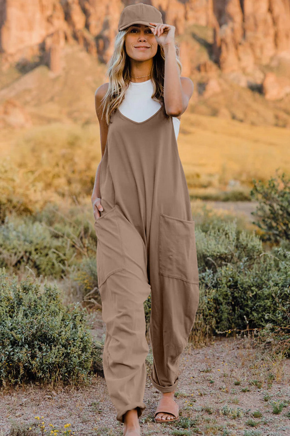 V-Neck Sleeveless Romper