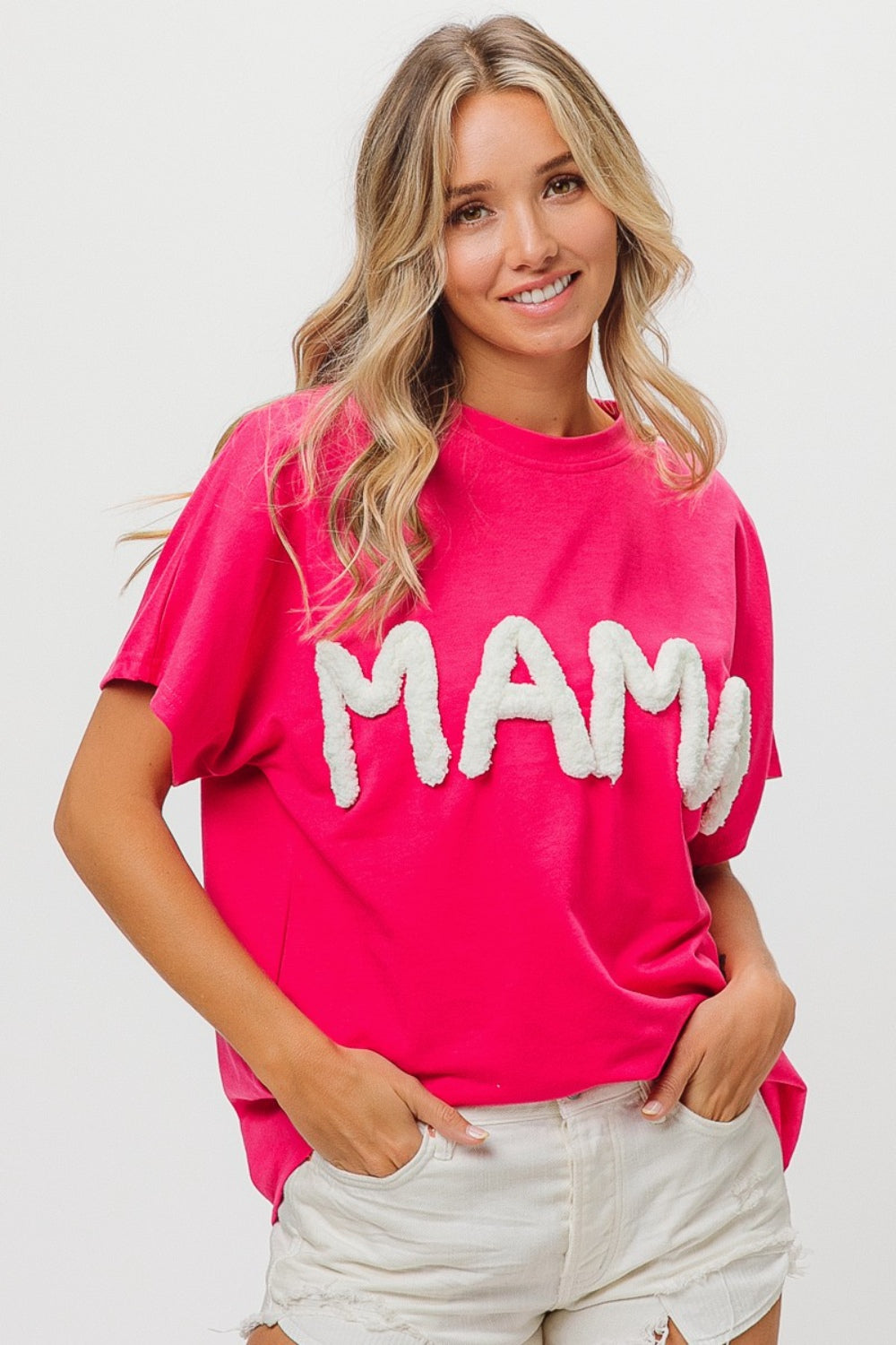 MAMA Fluffy Short Sleeve Tee