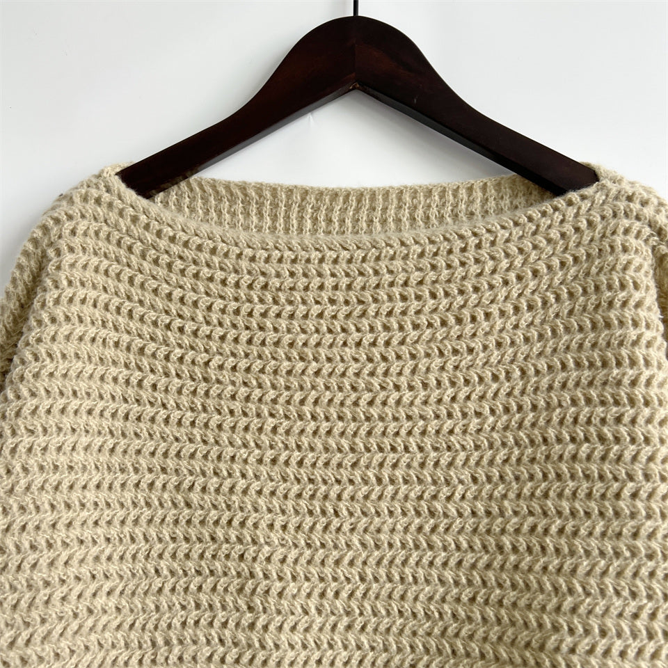 Openwork Chunky Long Sleeve Sweater