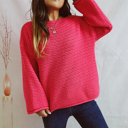 Openwork Chunky Long Sleeve Sweater