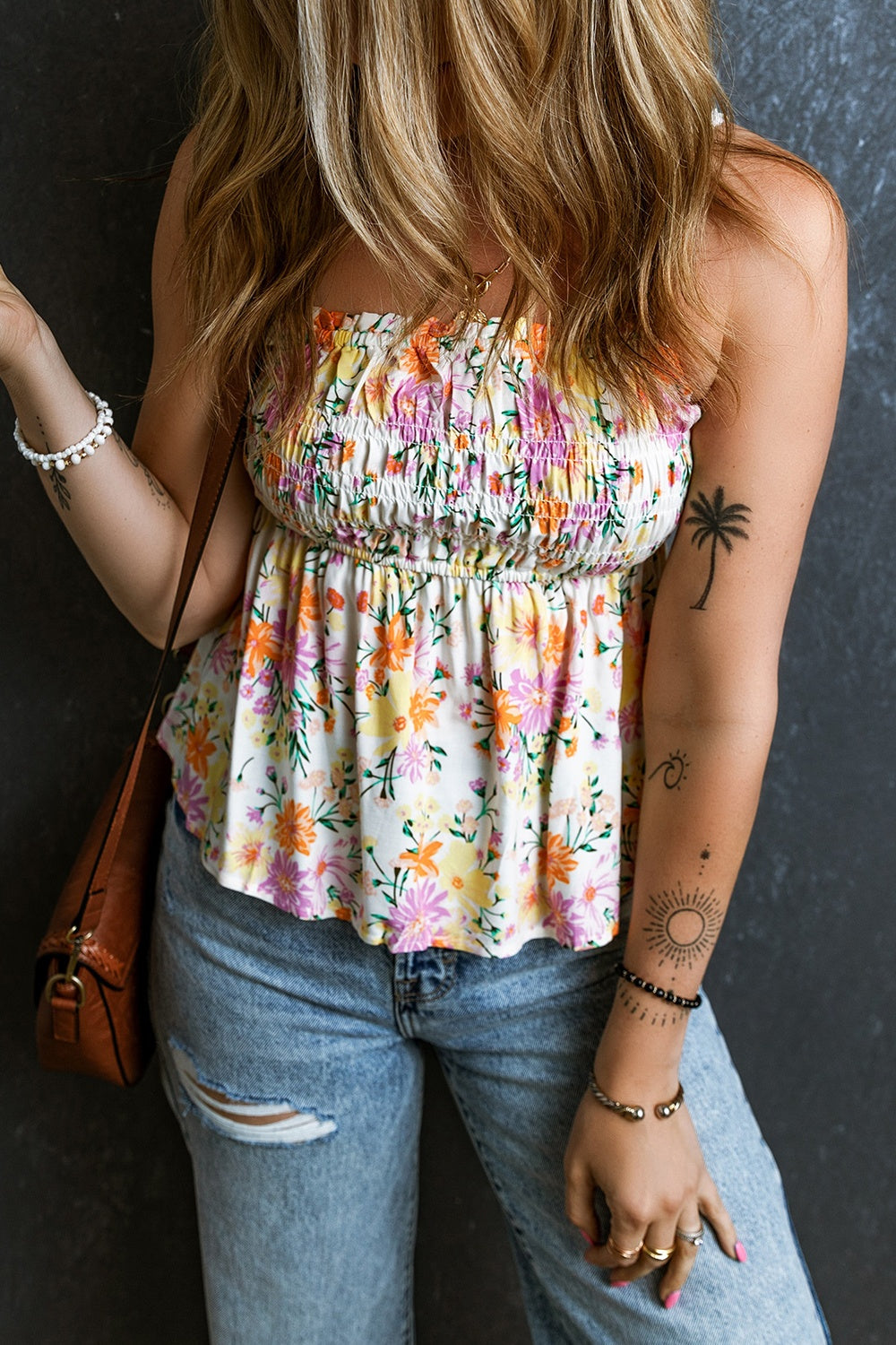 Smocked Floral Cami