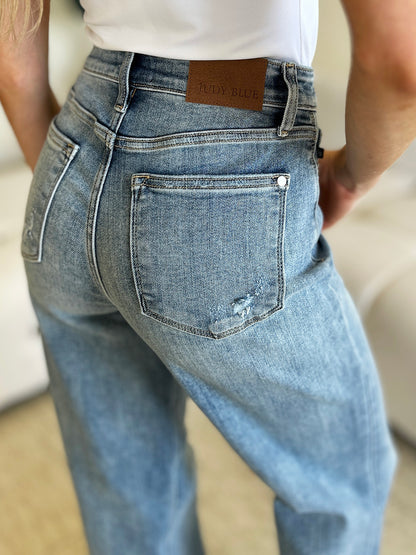 High Waist Straight Jeans