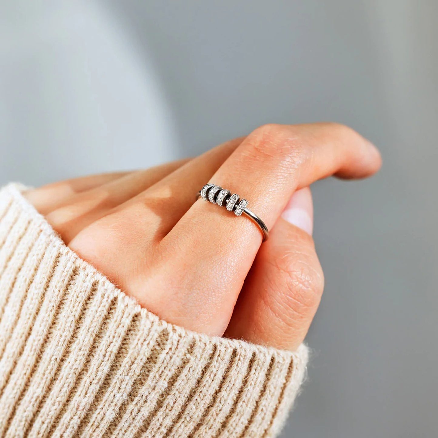 925 Sterling Silver Anxiety Ring