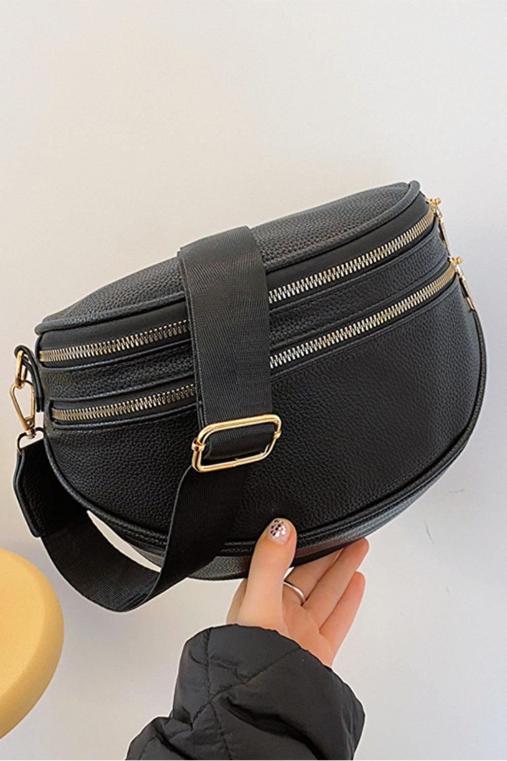 Vegan Leather Multi Pocket Crossbody Bag