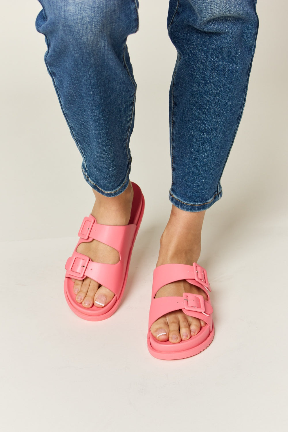 Double Buckle Open Toe Sandals