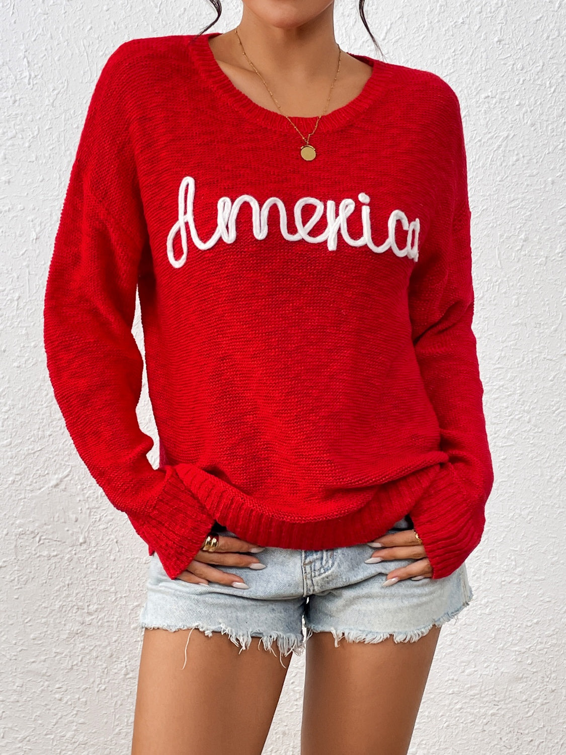 America Long Sleeve Sweater