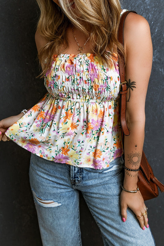 Smocked Floral Cami