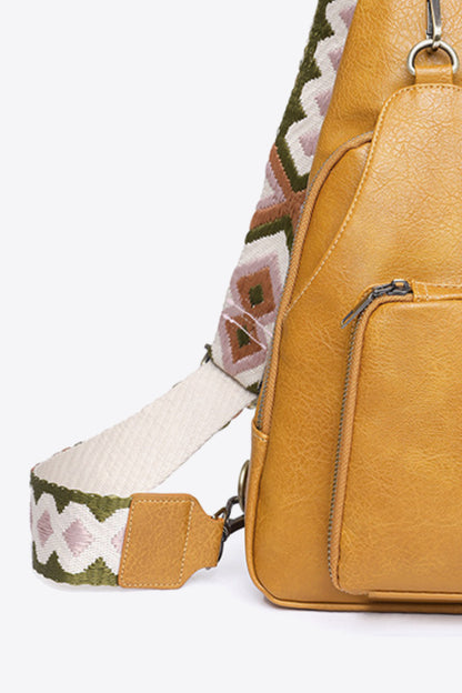 PU Leather Sling Bag