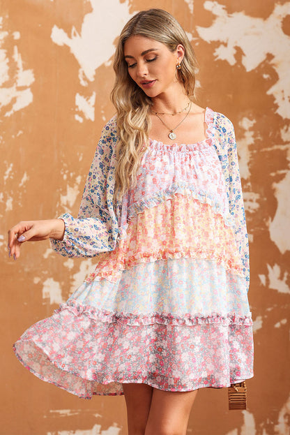 Floral Frill Trim Dress