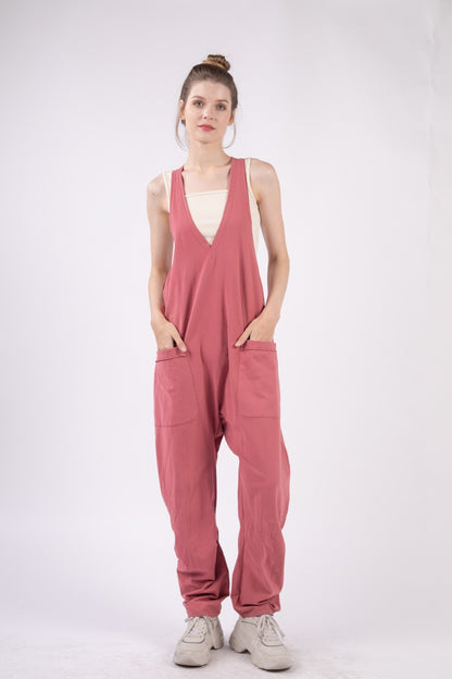 Sleeveless Pocketed Jumpsuit